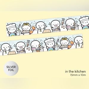🆕 TheCoffeeMonsterzCo In The Kitchen Washi Tape - 15mm